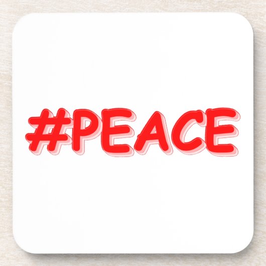 "#PEACE" Cute Design. Buy Now Bier Onderzetter (Voorkant)