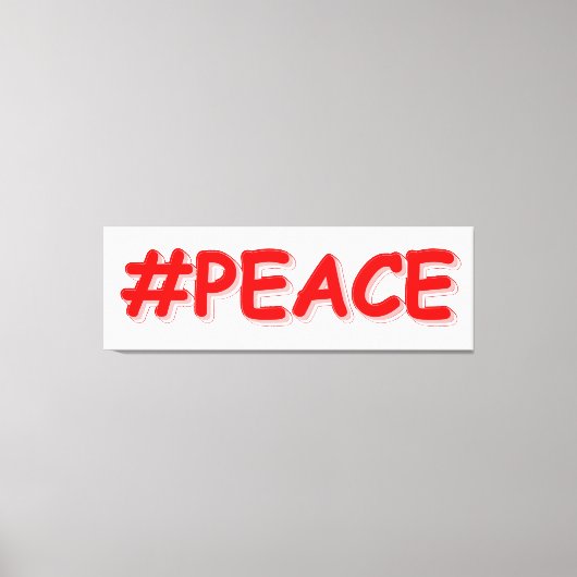 "#PEACE" Cute Design. Buy Now Canvas Afdruk (Voorkant)
