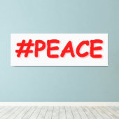 "#PEACE" Cute Design. Buy Now Canvas Afdruk (Insitu (Houten vloer))