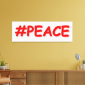 "#PEACE" Cute Design. Buy Now Canvas Afdruk (Insitu (Woonkamer))