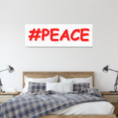 "#PEACE" Cute Design. Buy Now Canvas Afdruk (Insitu (Slaapkamer))