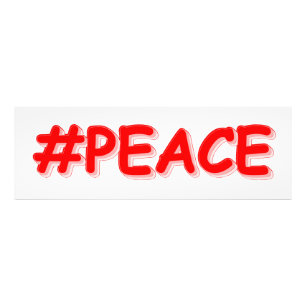 "#PEACE" Cute Design. Buy Now Foto Afdruk