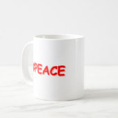 "#PEACE" Cute Design. Buy Now Koffiemok (Voorkant links)