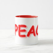 "#PEACE" Cute Design. Buy Now Mok (Midden)