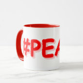 "#PEACE" Cute Design. Buy Now Mok (Voorkant links)