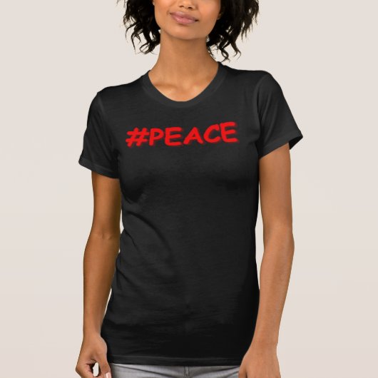 "#PEACE" Cute Design. Buy Now T-shirt (Voorkant)