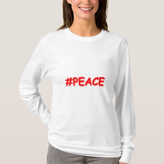 "#PEACE" Cute Design. Buy Now T-shirt (Voorkant)