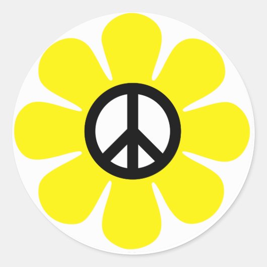Peace Daisy Sticker (Voorkant)