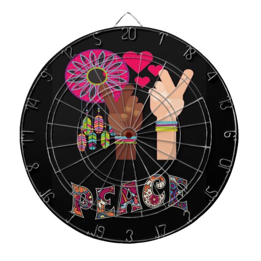 Peace Dart Board Dartbord (Voorkant)