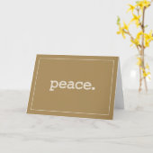 Peace Definition Simple Brown Kaart (Gele Bloem)