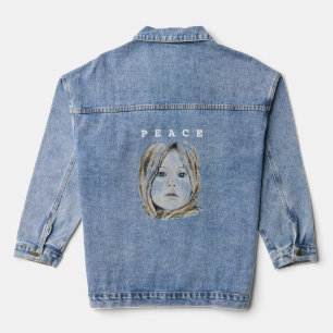 Peace Denim Jas Blauw Ooglief Klein Meisje Jacket