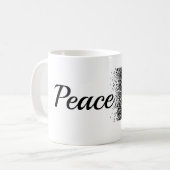 Peace Desintegratie Effect Typografie Klassieke Mo Koffiemok (Voorkant links)
