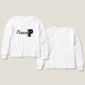 Peace Desintegratie Effect Typografie T-shirt  (Voorkant /achterkant)