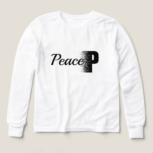 Peace Desintegratie Effect Typografie T-shirt  (Voorkant)