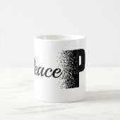 Peace Disintegration Effect Typography Classic Mug Koffiemok (Center)