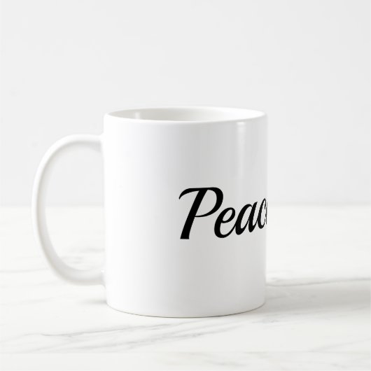 Peace Disintegration Effect Typography Classic Mug Koffiemok (Links)