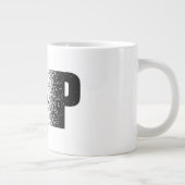 Peace Disintegration Effect Typography Mug Grote Koffiekop (Rechts)