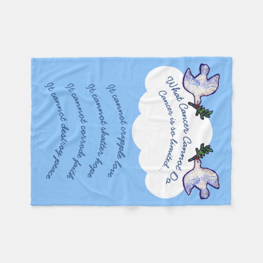 PEACE doet wat kanker niet kan doen Fleece Deken (Voorkant (Horizontaal))