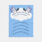 PEACE doet wat kanker niet kan doen Fleece Deken (Voorkant)