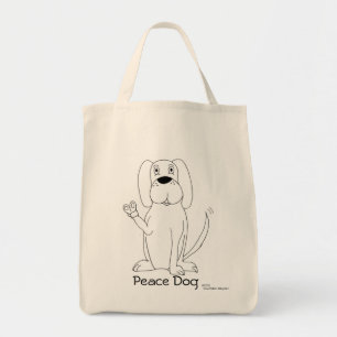 Peace Dog-Canvas tas