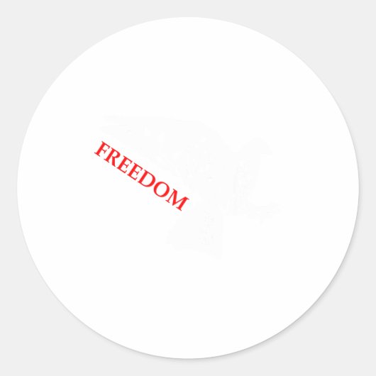 Peace Dom White Dove Says Dom Usa Red Dom Saying  Ronde Sticker (Voorkant)