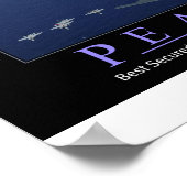 PEACE door superieure vuurkracht Poster (Hoek)