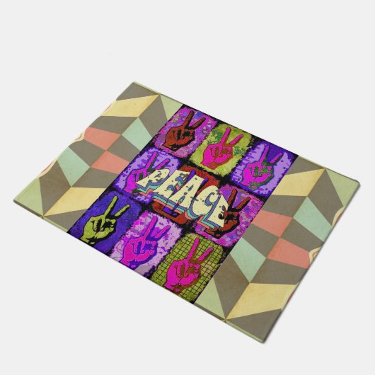 Peace Doormat Deurmat (Schuin)