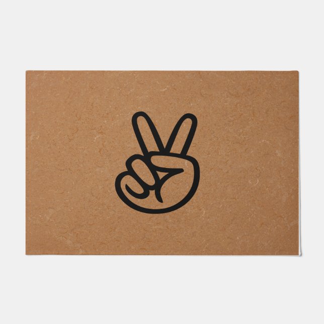Peace Doormat, Peace Sign Welcome Mat (Voorkant)