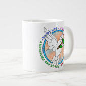"PEACE DOVE" 20oz Giant Coffee-Mok Grote Koffiekop (Voorkant rechts)