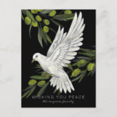 Peace Dove and Olive Branches Vakantie Briefkaart (Voorkant)