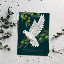 Peace Dove and Olive Branches Vakantie Kaart