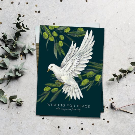 Peace Dove and Olive Branches Vakantie Kaart