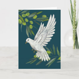 Peace Dove and Olive Branches Wenskaart Kaart