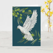 Peace Dove and Olive Branches Wenskaart Kaart (Gele Bloem)