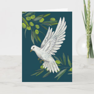 Peace Dove and Olive Branches Wenskaart Kaart