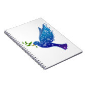 Peace Dove Bird Symbol Love Freedom Pigeon Notitieboek (Rechterzijde)