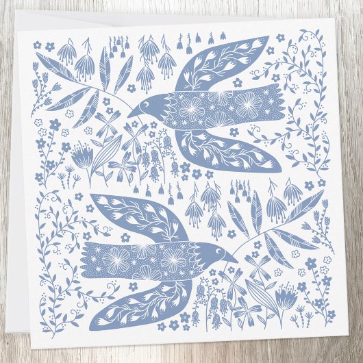 Peace Dove Blue Bird Bedankkaart