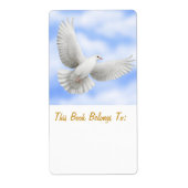 Peace Dove Bookplate Etiket (Voorkant)
