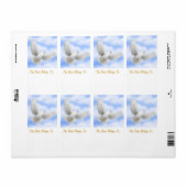 Peace Dove Bookplate Etiket (Full Sheet)