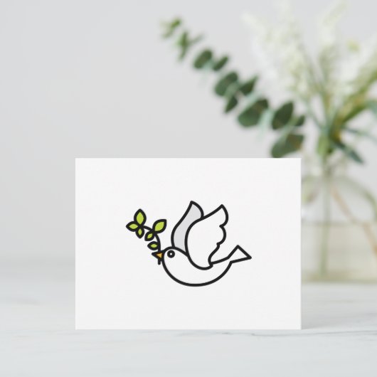 Peace Dove Briefkaart (Staand voorkant)