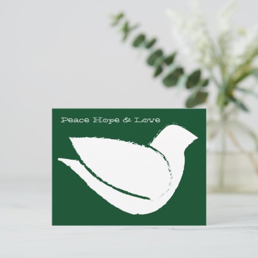 Peace Dove Briefkaart (Staand voorkant)