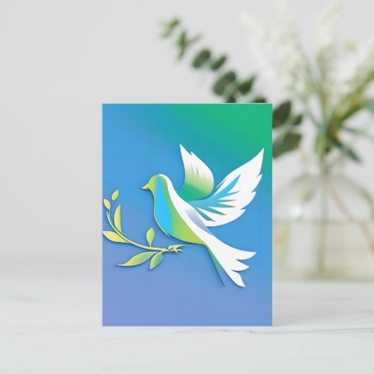 Peace Dove Briefkaart (Staand voorkant)