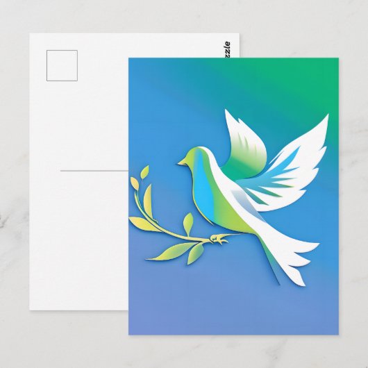 Peace Dove Briefkaart (Voorkant / Achterkant)