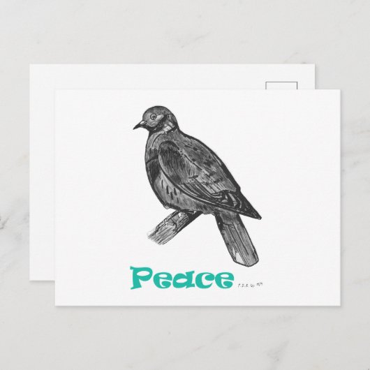 Peace Dove Briefkaart (Voorkant / Achterkant)