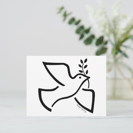 Peace Dove Briefkaart (Staand voorkant)