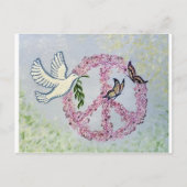 Peace Dove Butterflies Briefkaart (Voorkant)