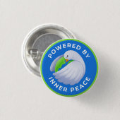 Peace Dove Button aangedreven door innerlijke vred (Voorkant /achterkant)