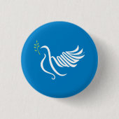 Peace Dove Button Shalom (Voorkant)