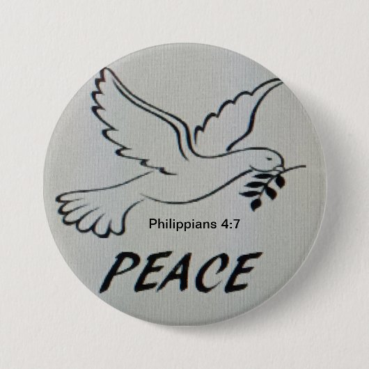 Peace Dove Button with scripture (Voorkant)