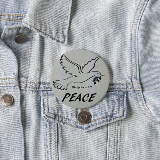 Peace Dove Button with scripture (In situ)
